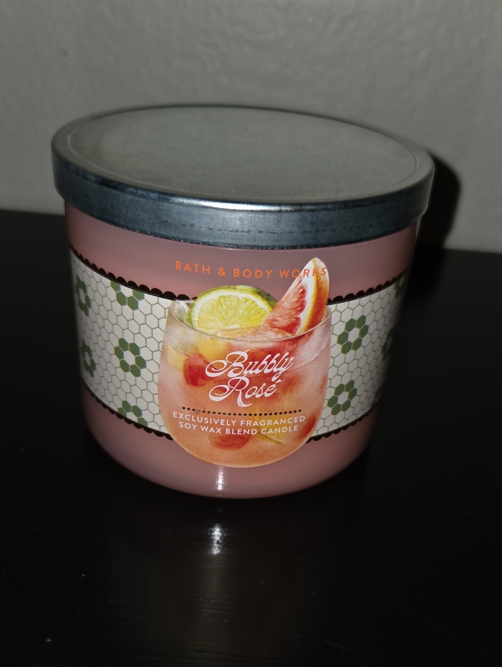 Bath & Body Works Bubbly Rosé 3 Wick Candle NWT